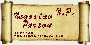 Negoslav Parton vizit kartica